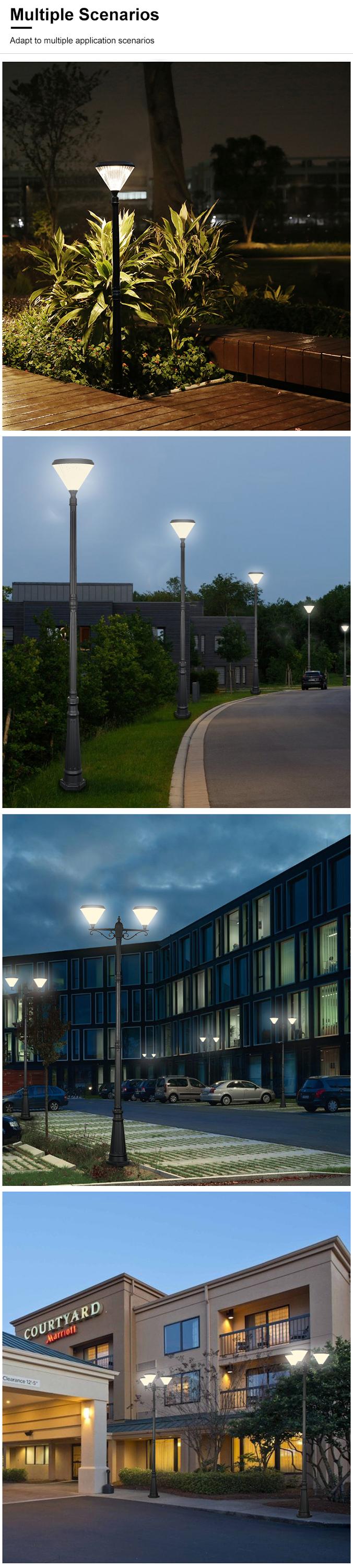 2019 leidde de Nieuwe geïntegreerde zwarte van de de Weglamp van het Ontwerp Openluchtgazon zonnetuinlicht